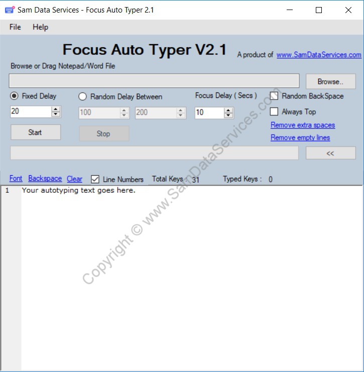 focus auto typer 2.1