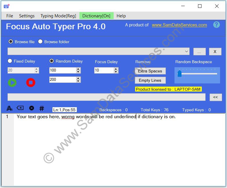Focus Auto Typer Pro Software