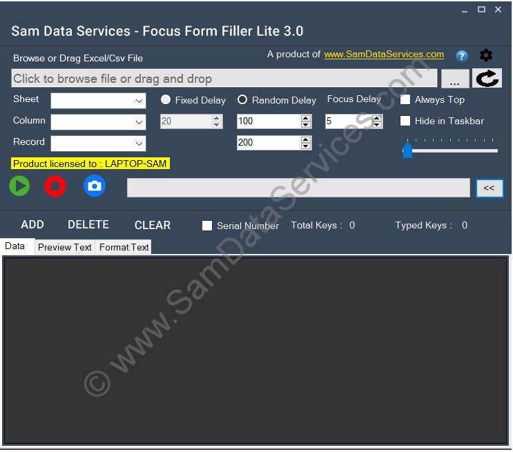 Focus Form Filler Software